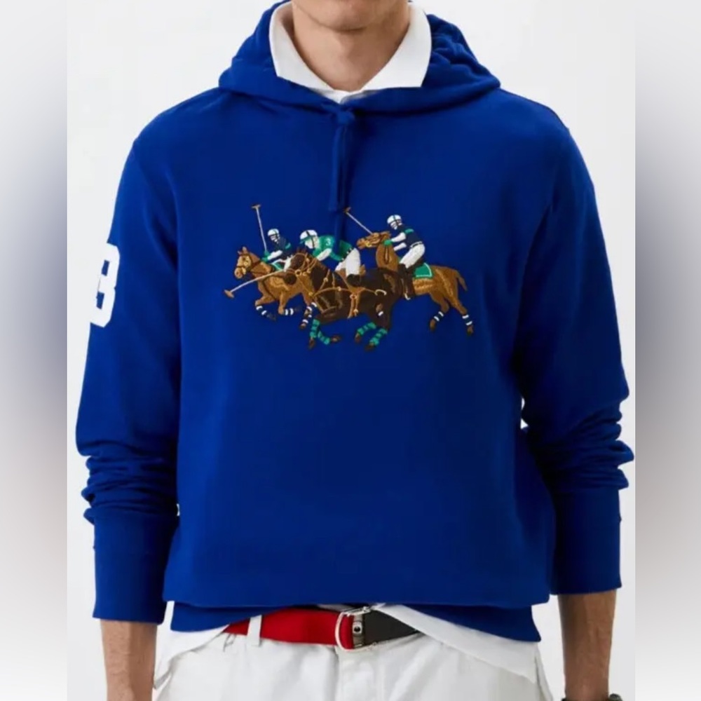 POLO RALPH LAUREN Triple Pony Match Play Fleece Hoodie Sweatshirt